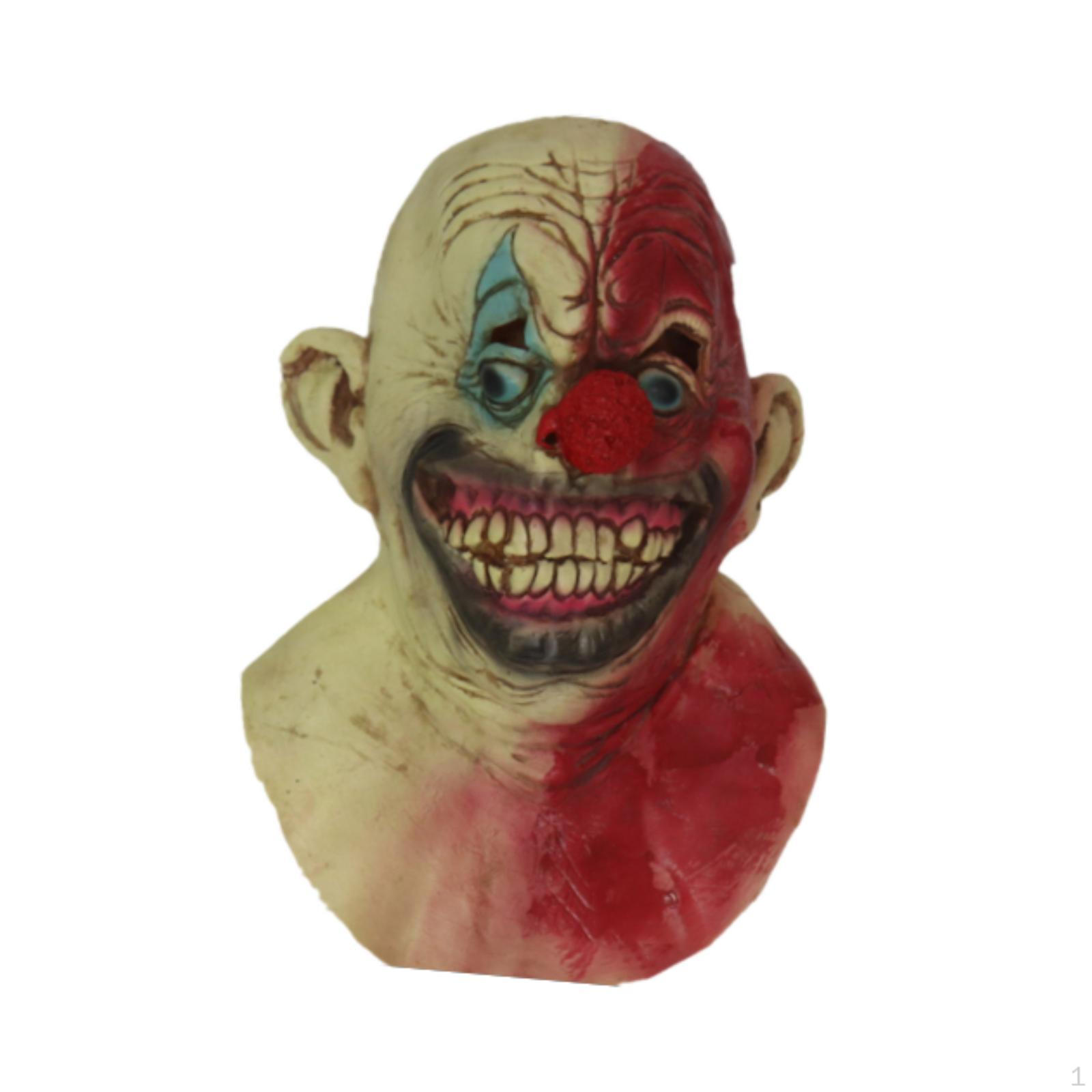 

Clown Mask Costume Accessories Creative Horror Creepy Scary Full Head Cover for Carnival