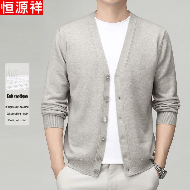 

Hengyuanxiang Men s Knitted Cardigan Jacket 3XL