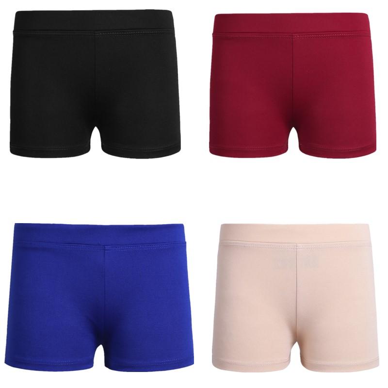 Kids Girls Stretchy Sports Shorts Leggings Boy-cut Slim Fit Gymnastics Ballet Dance Booty Shorts Workout Fitness Tumbling Bottom