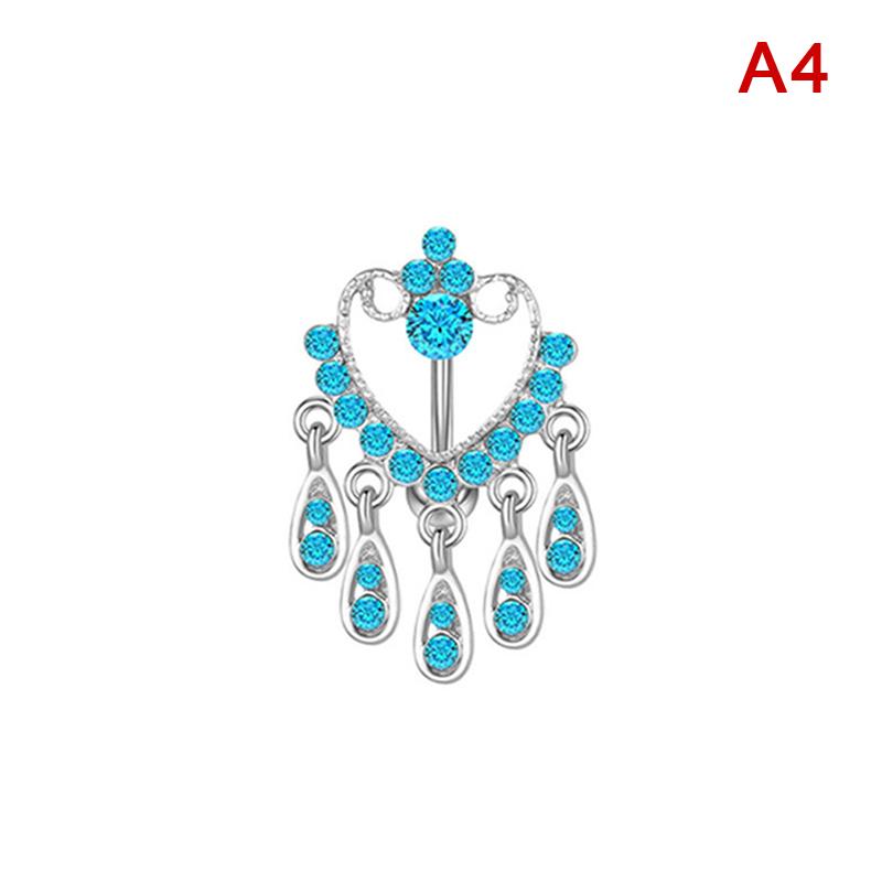 Pink Pendant Belly Button Ring For Women Stainless Steel Navel Piercing Jewelry Rabbit Heart Bear Butterfly Belly Ring