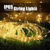 Solar LED Colorful Tube String Lights - Waterproof Courtyard & Garden Decoration