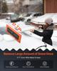 Snow Roof Rake, 1.2m Long Reach Car Roof Snow Scraper, 45cm Foam Blade for No Scratches, Non-Slip Handle, Lightweight Snows Removal Tool for Vehicle
