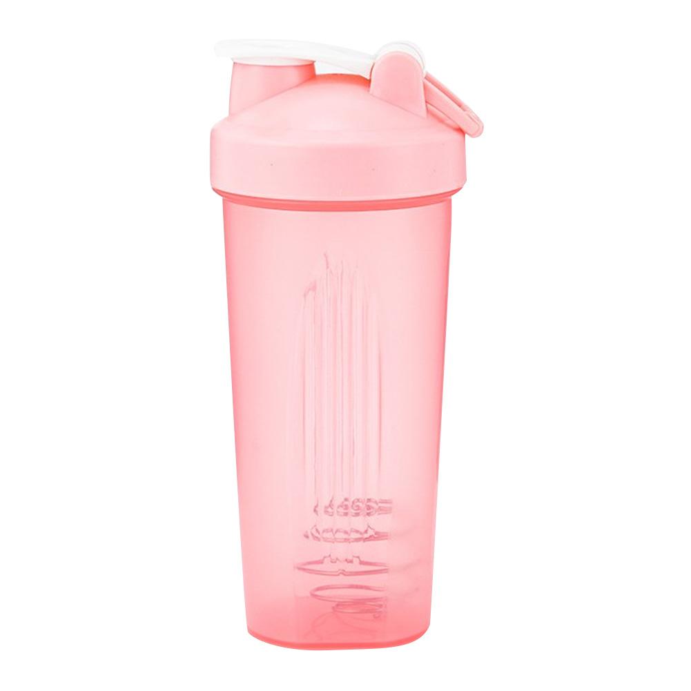Tragbare Proteinpulver-Shaker-Flasche, 600 ml, auslaufsichere Wasserflasche für Fitnessstudio, Fitnesstraining, Sport-Shaker-Mixbecher mit Skala