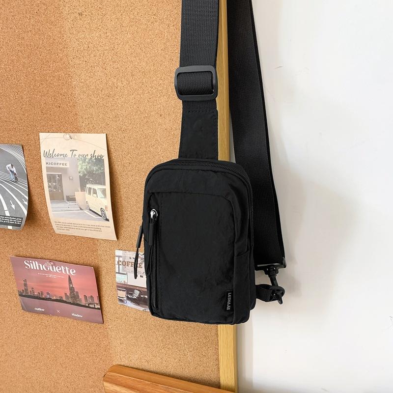 Simple trend casual personality men's breast bag Japanese light shoulder small backpack women's leisure sports messenger bag