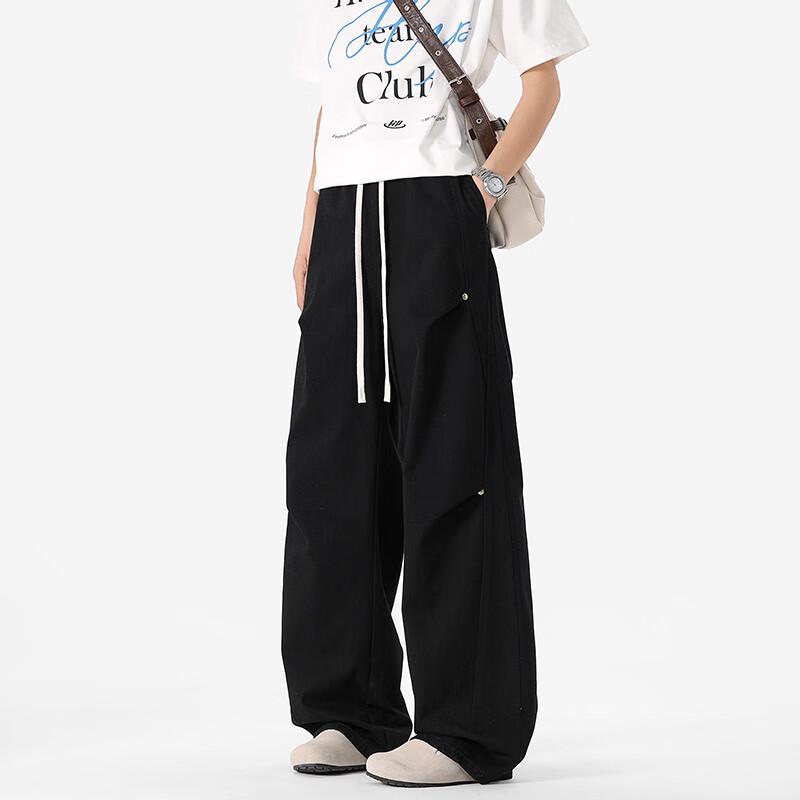 SWAMP AREA K5007 Unisex Pure Cotton Loose-Fit Cargo Pants