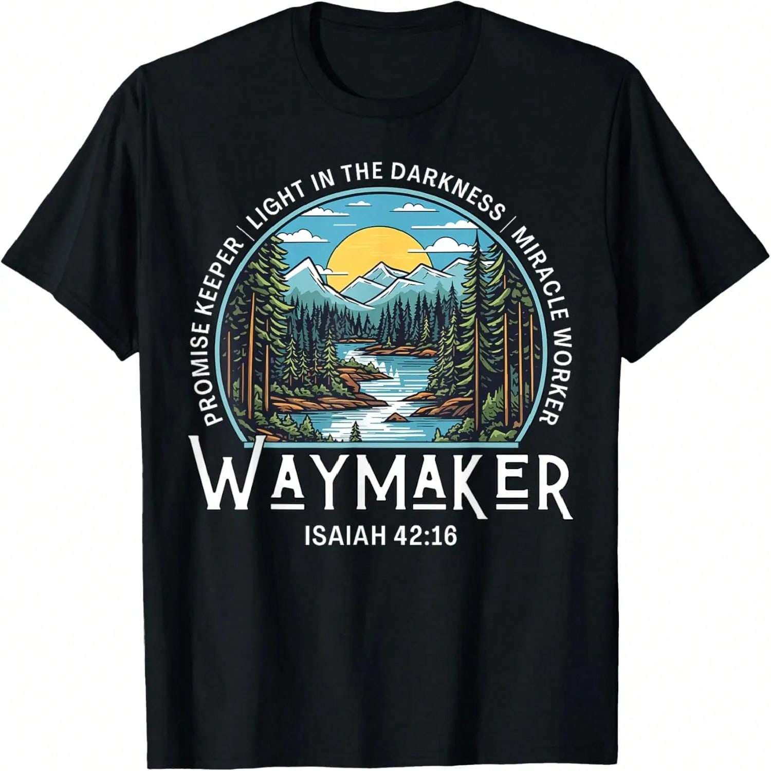 Waymaker Promise Keeper Miracle Worker Bible Verse T-Shirt S разноцветный
