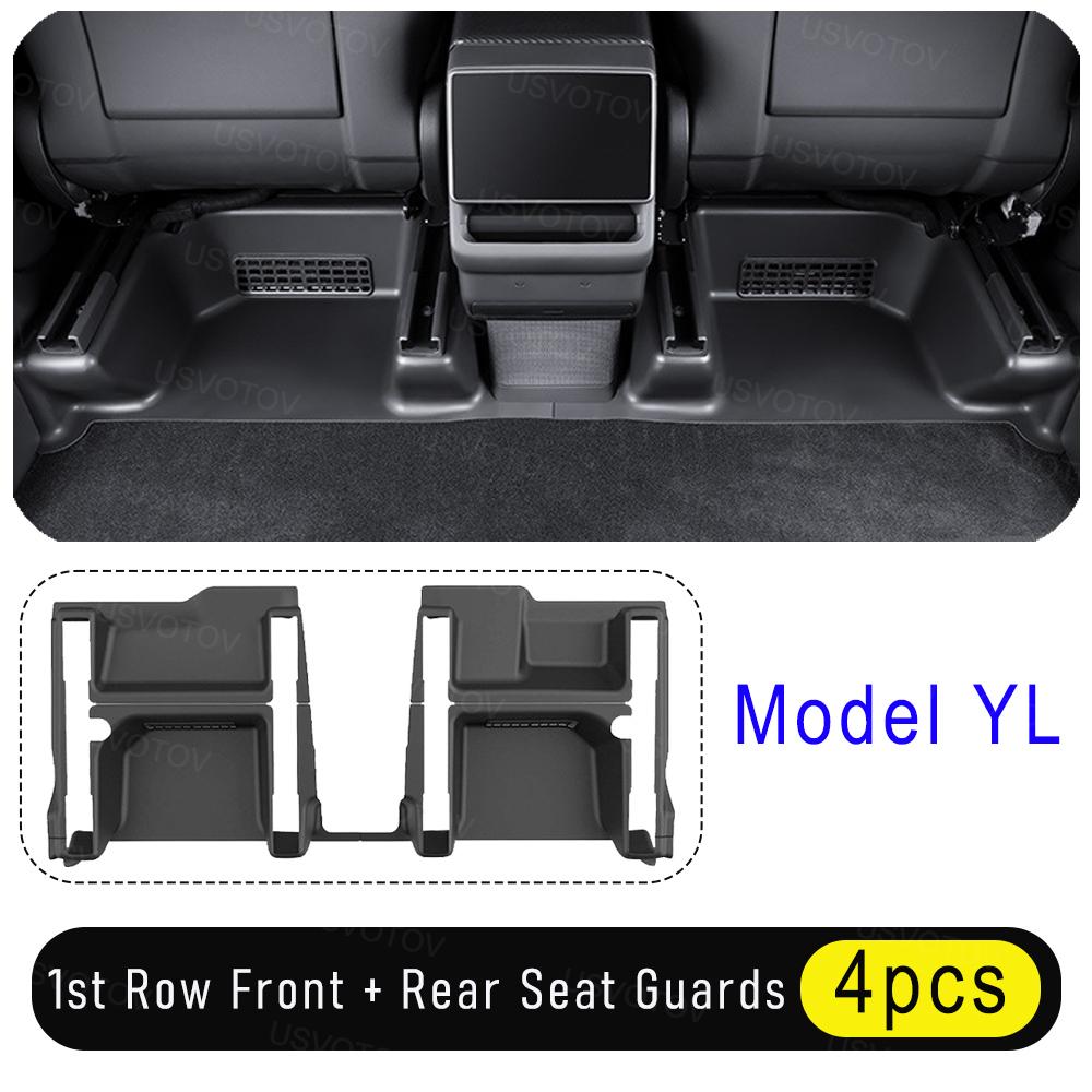 Door Sill Protector for Tesla Model YL Y L 2026 Accessories Anti-Kick Door Sill Guards Seat Slide Rail Pad Trunk Side Cover Mats