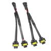 2 stk H11 H8 H9 Forlengelseskabelsett Mann til Kvinne 2-veis Hovedlyssplitter Kabelsett for Lastebil Pickup LED-kabel