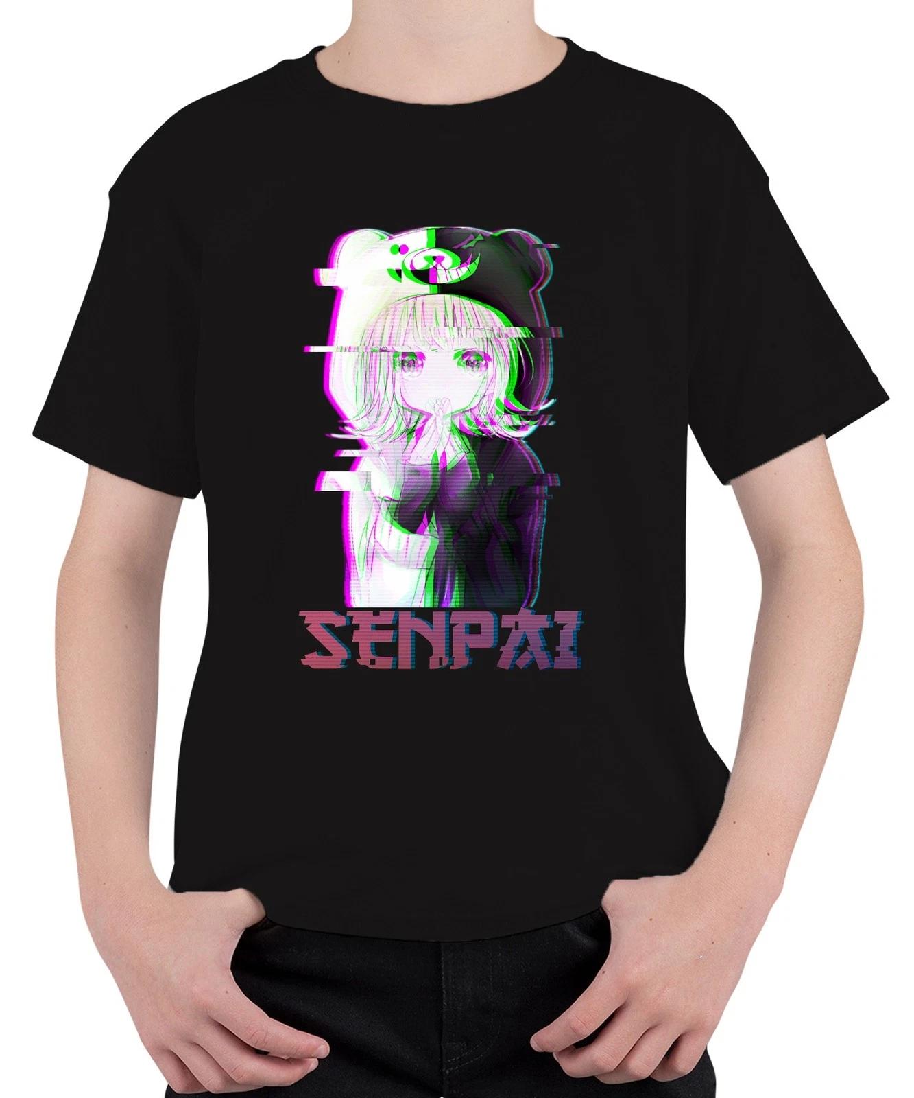 SENPAI Anime Kawaii Chibi Glitch Manga Otaku Bär Kapuze Vaporwave Unisex Kinder XS
