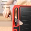 304 Stainless Steel Double-Sided Cutting Board with Sharpener, Wheat Straw & Plastic Kitchenware.