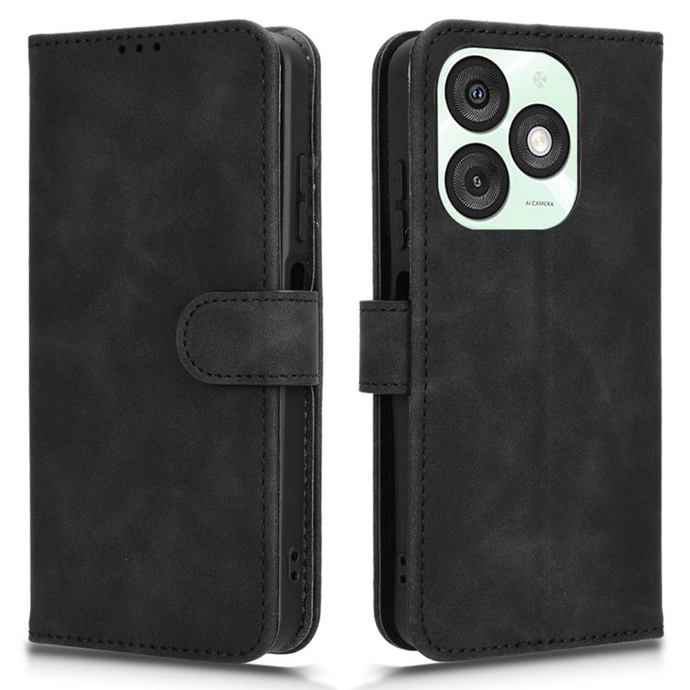 For itel A50 Case Anti-Scratch Skin-Touch Leather Wallet Phone Cover