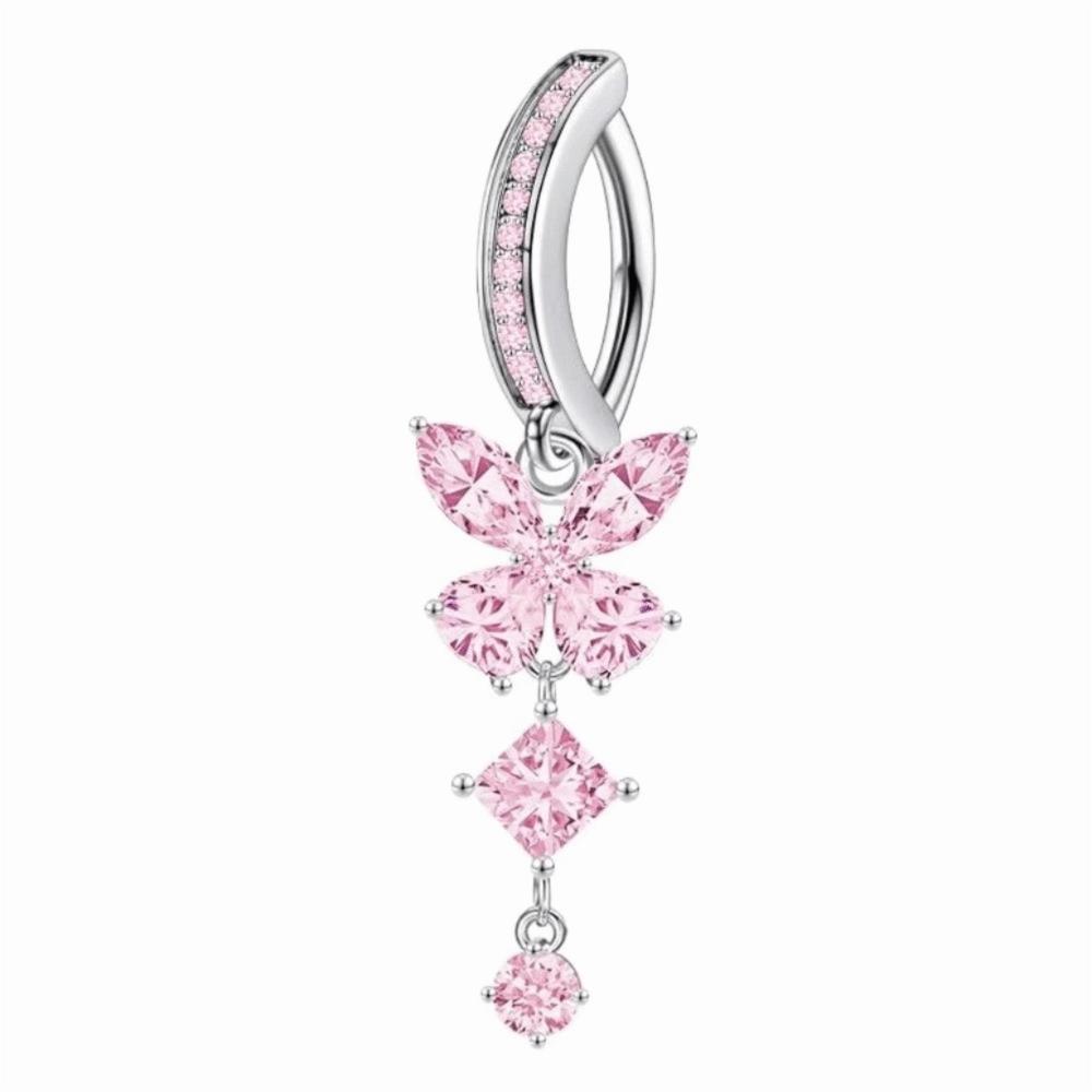 Butterfly Gem Navel Piercing Sexy Shiny Body Jewelry New Zircon Belly Button Rings  Men