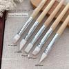 Solid Wood Nail Art Silicone Pen Set: Engraving, Pressing, Embossing, Smudging, and Magic Mirror Powder Tool
