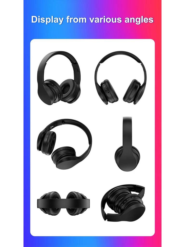 Wireless Over-Ear Bluetooth Headset with Type-C for Computers and Phones - Ideal for Gaming