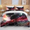 Neues Japan Tokyo Ghoul Bettwäscheset Kaneki Ken Anime Bettwäscheset Schwarz Weiß Bettbezugset Junge Heimtextil 3D Steppdecke Bettwäsche