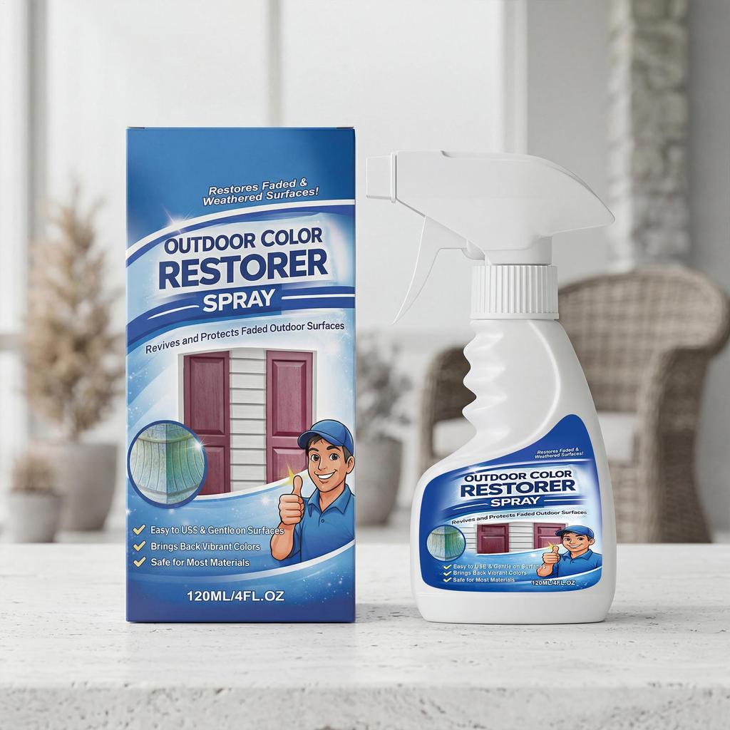 Zewnętrzny spray odnawiający kolor 120 ml Długotrwały roztwór do renowacji mebli Zewnętrzne okiennice Odnawiacz koloru do elementów dekoracyjnych samochodu