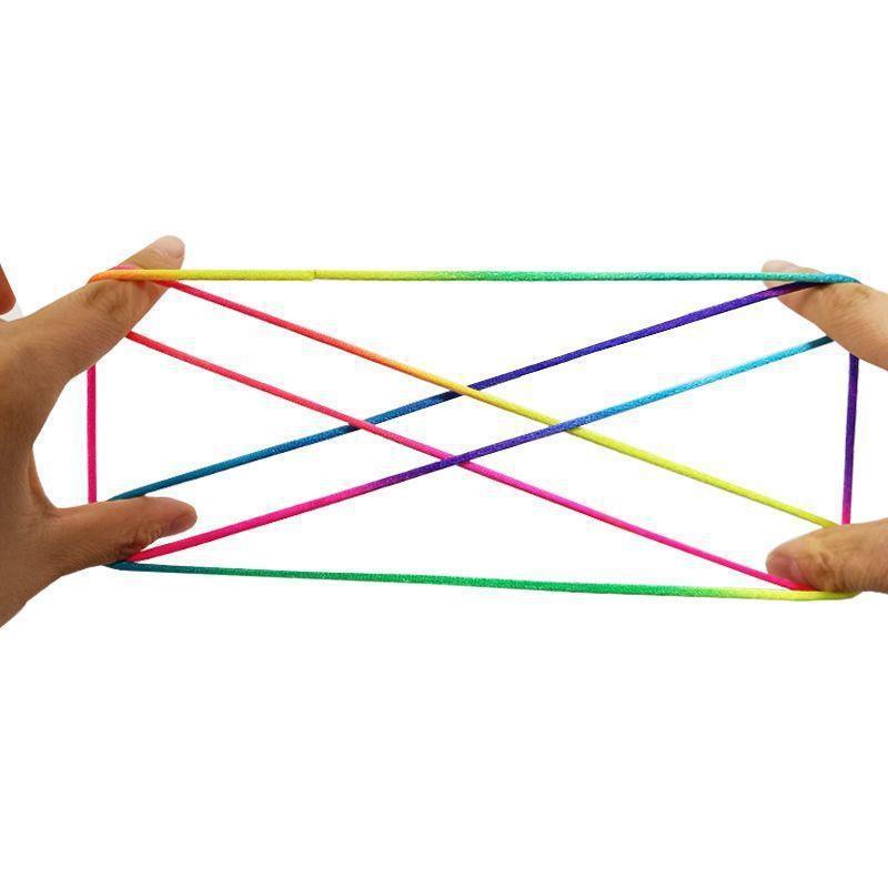 Rainbow Cat's Cradle String Toy for Elementary Students