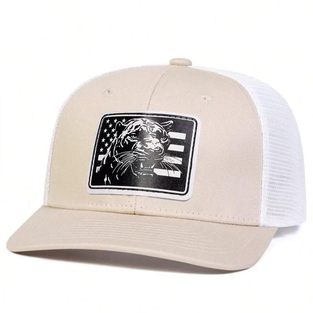 Cappellino da camionista in stile americano, design con rete posteriore, unisex, estivo, traspirante, per esterni, protezione solare