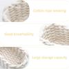 Set Of 2 Cotton Rope Woven Basket Set Soft Textured Storage Solution For Toy Magazines Bathroom Essential