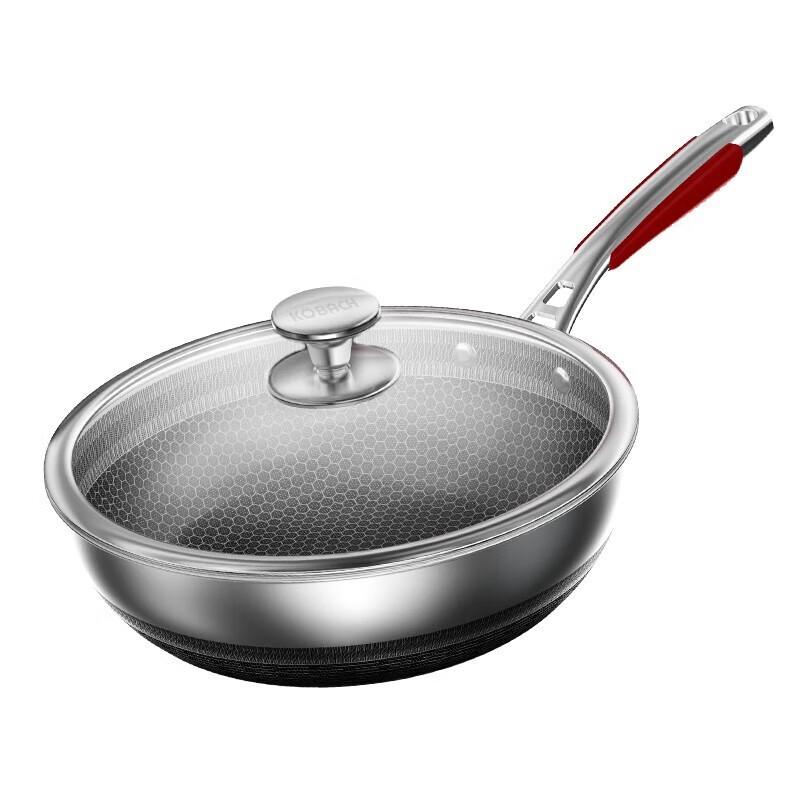 

Kangbah 316L Stainless Steel 28cm Double Honeycomb Frying Wok