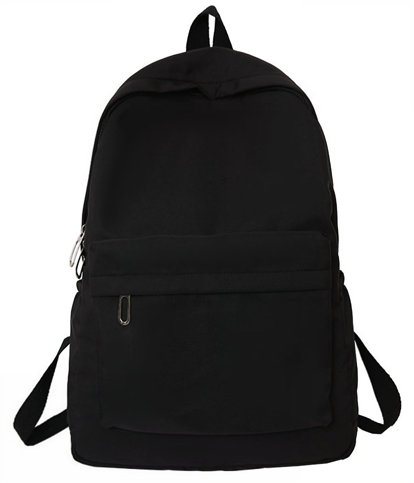 

Lotte Lacca Cute Backpack for Women, High School Girls, School Bag, Pastel and Macaron Colors, Korean Style (Black)