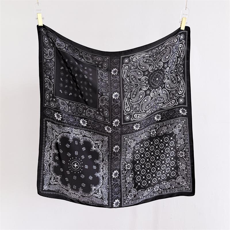 Puzzle Cashew Nut Simulation Silk Premium Large Square Scarf Silk Scarf Printed Shawl Scarf Sunscreen Scarf Head Scarf Scarf