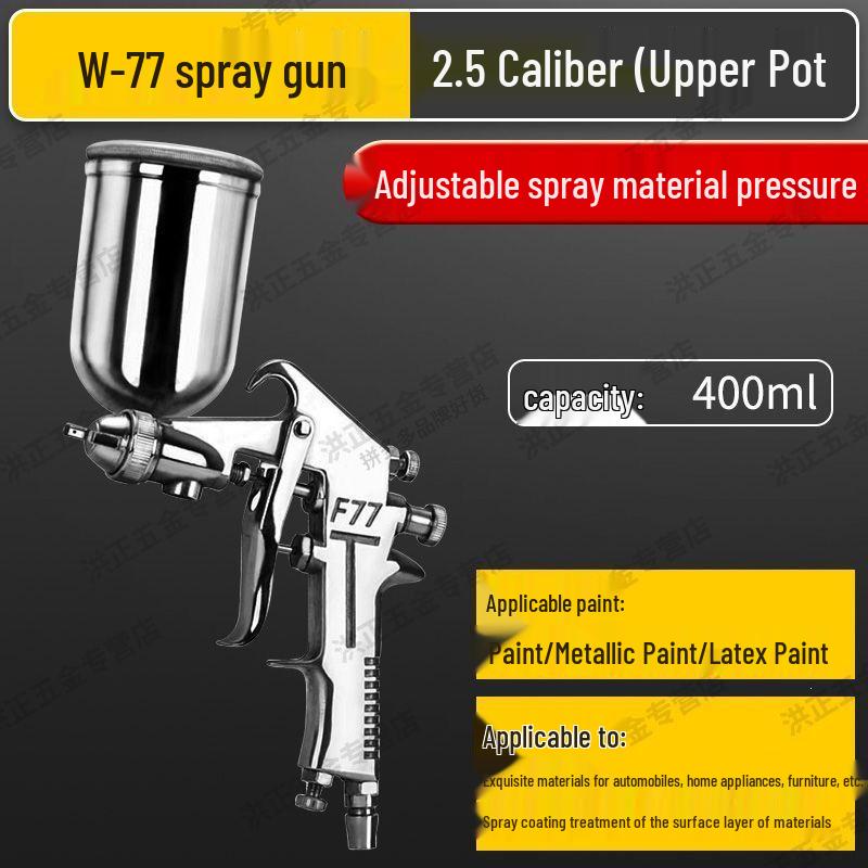 High-Quality Pneumatic Spray Gun with Dual Pots for Furniture, Car Paint, Household, and Textured Spraying