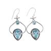 Sky Blue Topaz Gemstone 925 Sterling Silver Jewelry Handmade Drop Earrings 2.2" EE-80-7