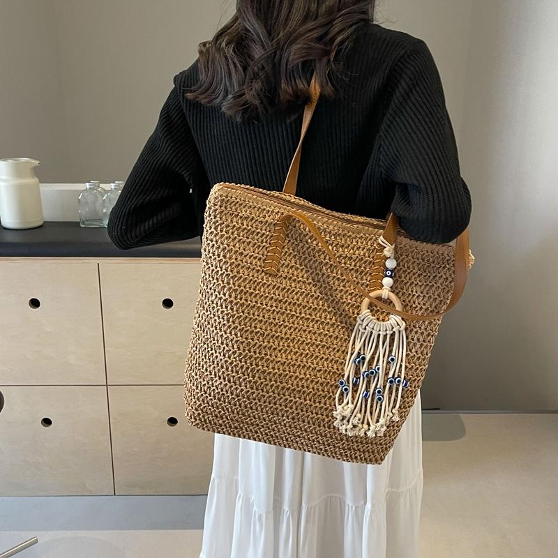 Женская тканая сумка большой емкости для подмышек — фото 8