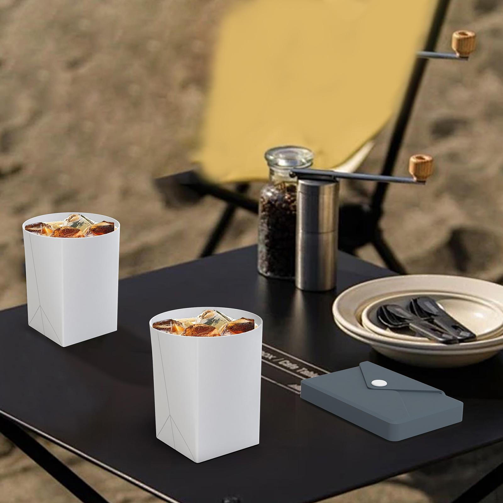 

Складной стакан 250 мл с чехлом для переноски для путешествий и активного отдыха серый