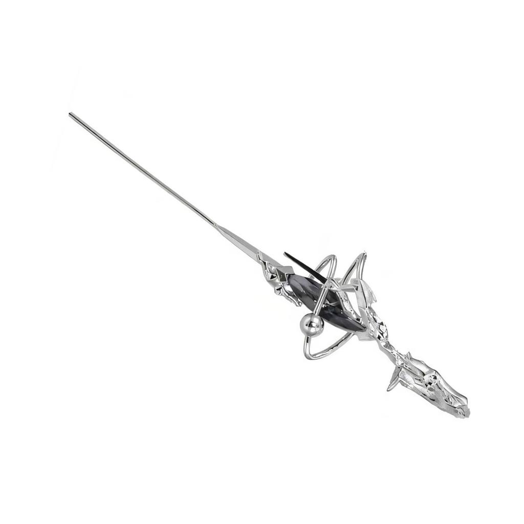 Gothic Dark Aesthetic Piercing Earring Stylish Ear Needle Surround Auricle Diagonal Stud for Nightclub and Party Wear