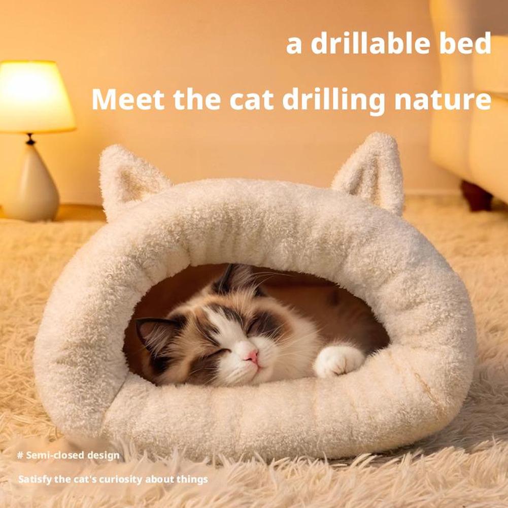 Winter Warm Plush Cat Dog Sleeping Bag, Soft Cozy Pet Nest For Indoor Cats And Dogs, Portable Cute Pet Small Puppy Pet Nest Bed