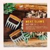 Premium 18/8 Stainless Steel Meat Shredder Claws with Wooden Handles: Effortlessly Shred, Pull, and Serve Pork, Turkey, Chicken, and Brisket!