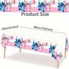 Disney Stitch Cartoon Tablecloth Great Gift for New Year, Holiday Decoration, Birthday Party Catering