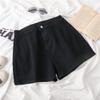 High-waisted Black Denim Shorts for Women, 2026 A-line Style, Lightweight Summer Fit for Petite Girls, Trendy Hip-Hugging Hot Pants