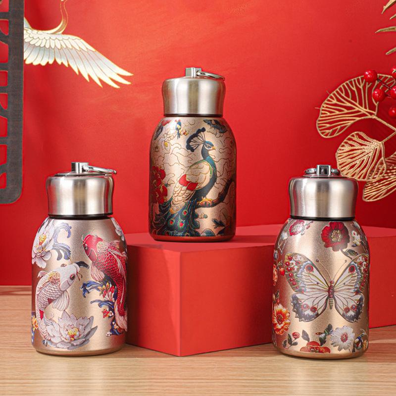 Compact Trendy Insulated Cup with Pull Ring - Convenient, Pocket-Friendly, and Stylish for Students On-the-Go