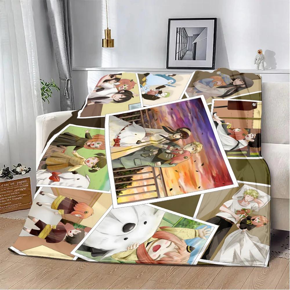 Spy x family Cartoon anime Printed Blanket Picnic Blankets Warm Blanket Soft and Comfortable Blanket Home Travel Birthday Gift