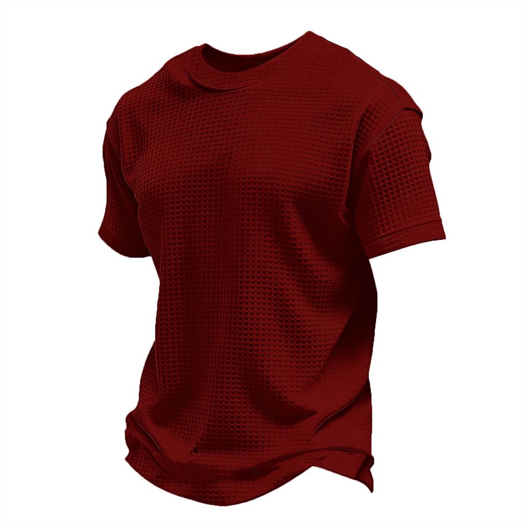 Men's Casual Round Neck Lightweight Breathable Short-Sleeve Top