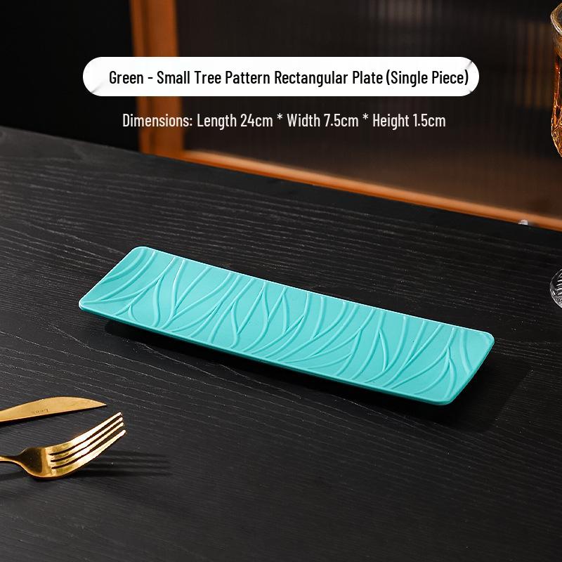 Vassoio lungo in plastica stile giapponese per esposizione di sushi e dessert
