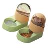 Pet Water Food Dispenser Transparent Removable Automatic Cat Feeder Waterer Set for Dog Puppy