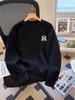 2025 Men’s Plus Velvet Cotton Hoodie – Round Neck, Long Sleeve, Casual Loose Fit, Trendy Base Layer for Autumn/Winter