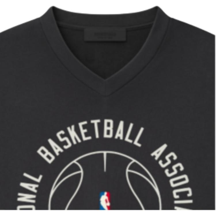 Fear of God Essentials NBA x Barkley Hendricks Long Sleeve V-Neck Tee Faded Black Unisex Tops 125BH264701F