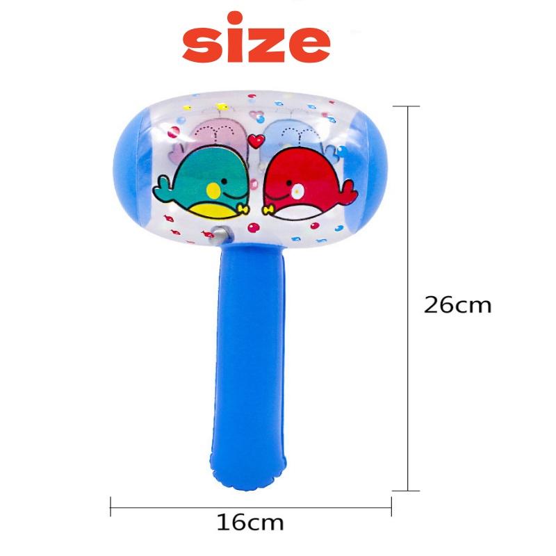 3pcs Cartoon Animal 3D Inflatable Hammer with Bell Summer Beach Children's Birthday Party Toy Pinata Fillers Goodie Bag