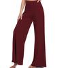 High Waisted Straight Leg Pull-On Pants with Elastic Waist and Pockets