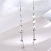925 Sterling Silver Meteor Shower Ear Line Female Long Tassel Star Ear Chain Earrings Korean Small Fresh Wishing Jewelry
