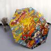 1pc Outdoor Umbrella with Dragon and Cute Characters - Automatic Opening/Closing, Portable 3-Fold Design, 8-Bone Iron Frame - Perfect Gift for Fa