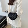 Yogodlns Fashion Spider Web Heart Shaped Shoulder Bag Women Chain Crossbody Bag Korean Personalized Mini Women's Handbag Lipstick Purse