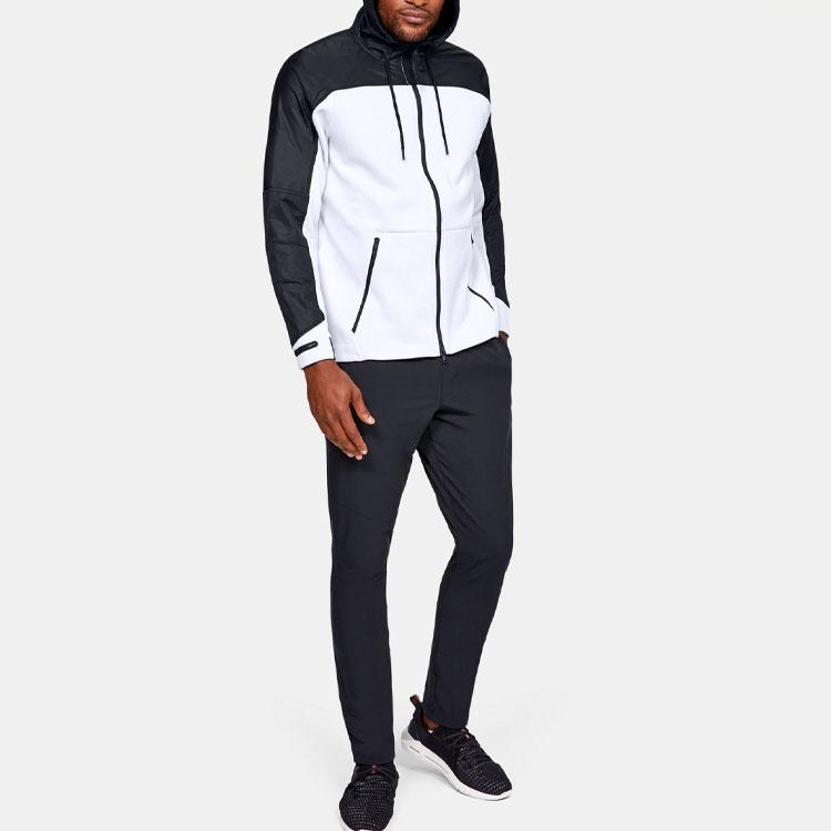Under Armour ColdGear Breathable Training Sports Hooded Jacket Men Outerwear White 1320710-101