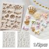 1/2pcs Crown Bowknot Shape Cake Silicone Mold Chocolate Pastry Candy Decoration Lace Patterntools Kitchen Baking Accessories