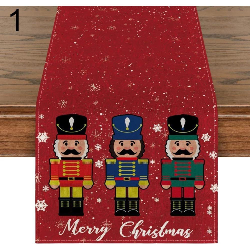 Merry Christmas Xmas Tablecloth Faceless Gnome Snowman Table Cover Table Flag  Home Party Decor